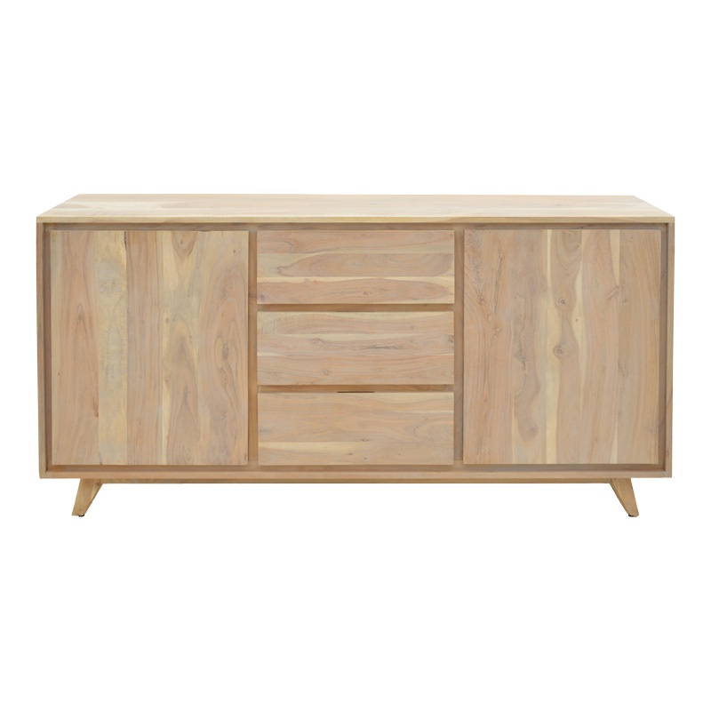 Bufet Emira, Pako World, Lemn de salcam, Natural, 160x40x80 cm - 2 | YEO