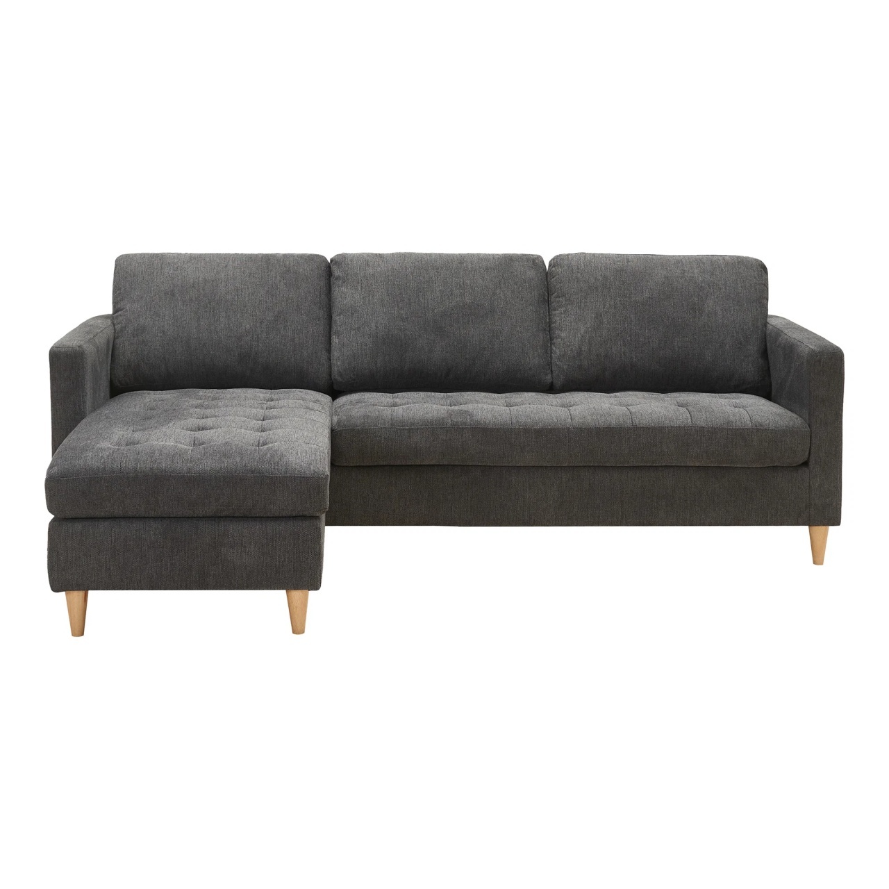 Canapea Firenze, Gri inchis, 151x83x219x80 cm