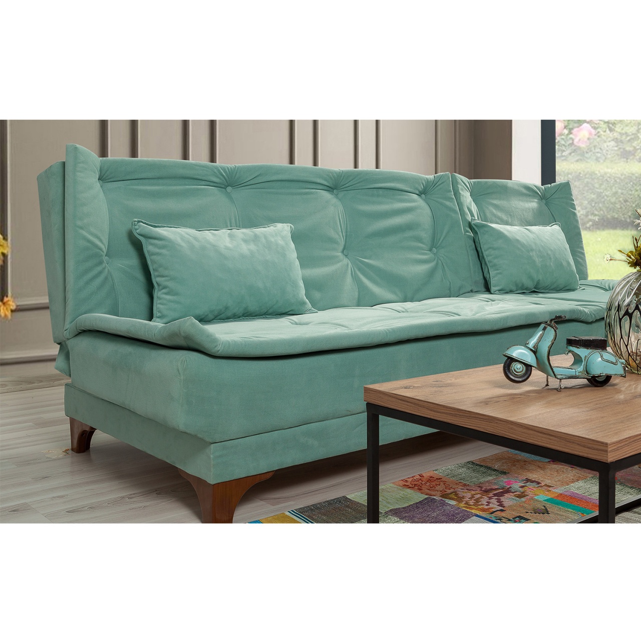 Coltar extensibil Kelebek Verde marin - 2 | YEO