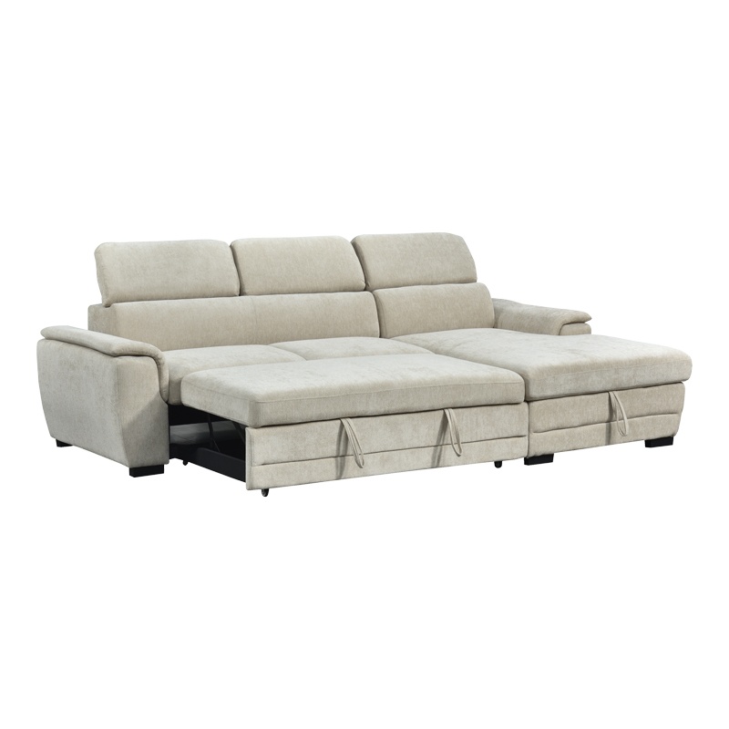 Coltar extensibil pe dreapta cu spatiu de depozitare, Dreamora, Bej, 167x270x82 cm - 3