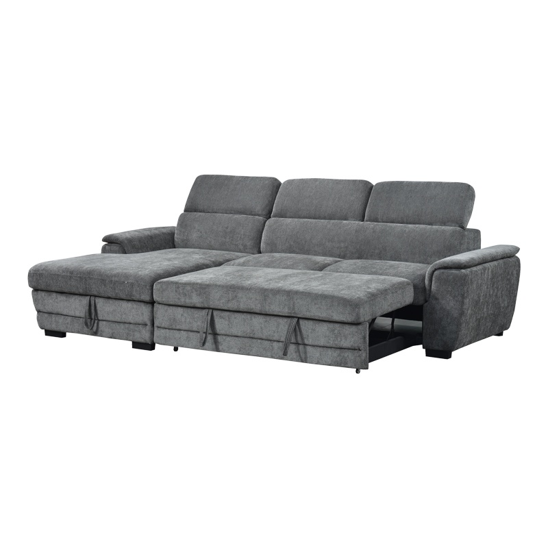 Coltar extensibil pe stanga cu spatiu de depozitare, Dreamora, Antracit, 167x270x82 cm - 3
