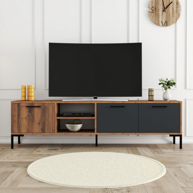 Comoda TV Aurora1590 Walnut Antracit - 1 | YEO