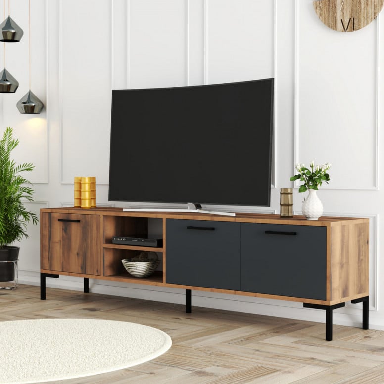 Comoda TV Aurora1590 Walnut Antracit