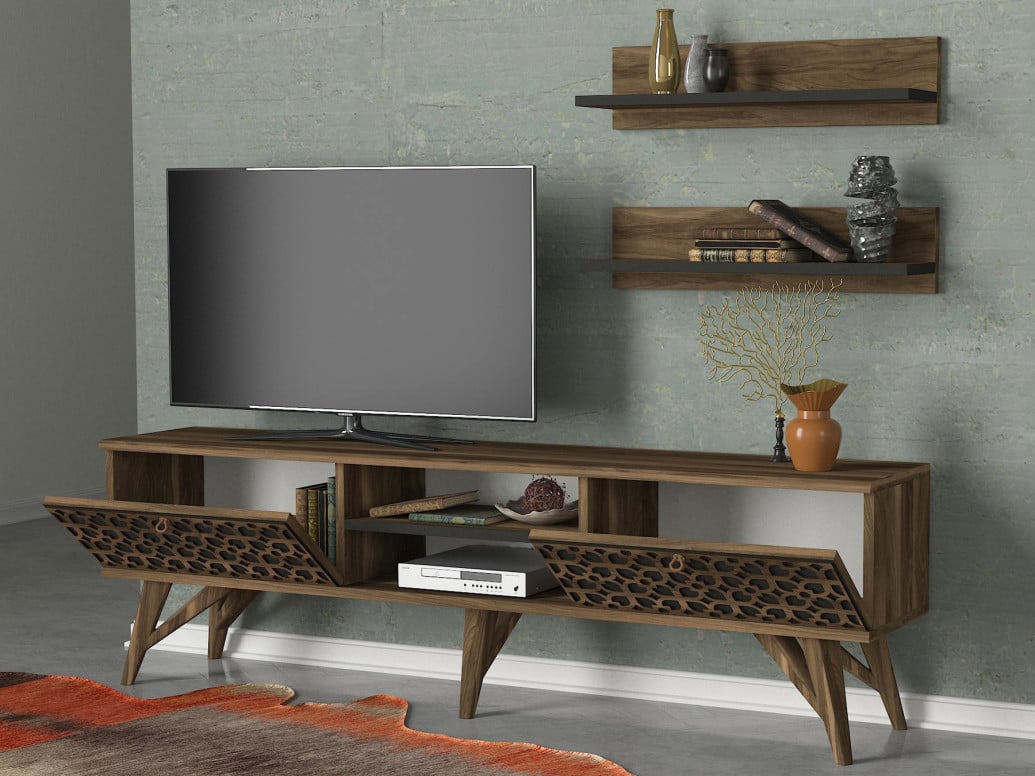 Comoda TV Fina - Walnut - 2 | YEO