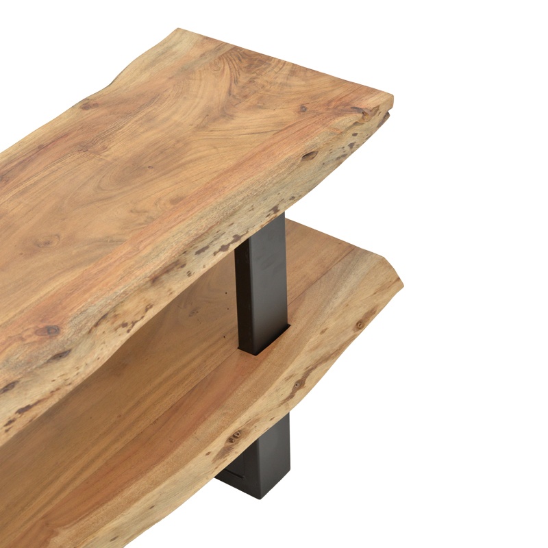 Comoda TV Fuji din lemn masiv de acacia naturala 140x40x52 cm - 3 | YEO