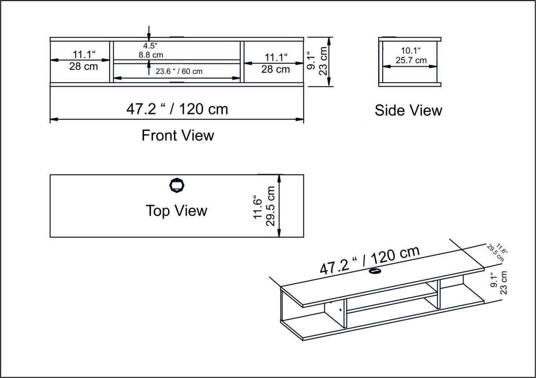 Comoda TV Pivot - Alb - 6 | YEO