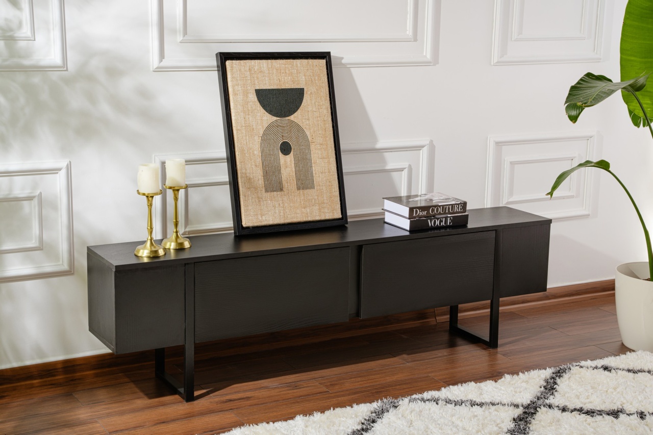 Comoda TV Serenity Negru - 3 | YEO