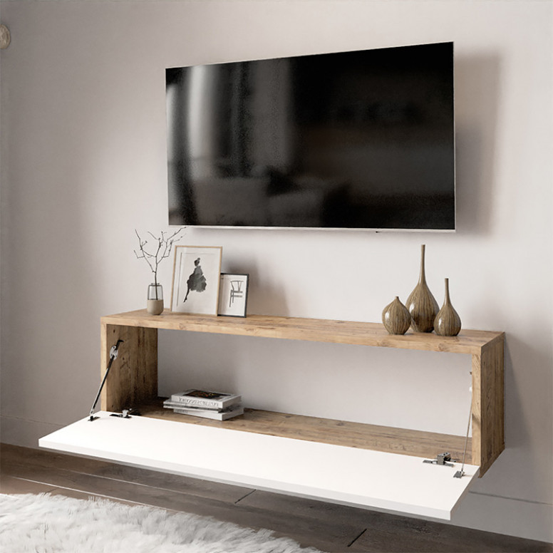 Comoda TV Serit Alb - Oak - 2 | YEO