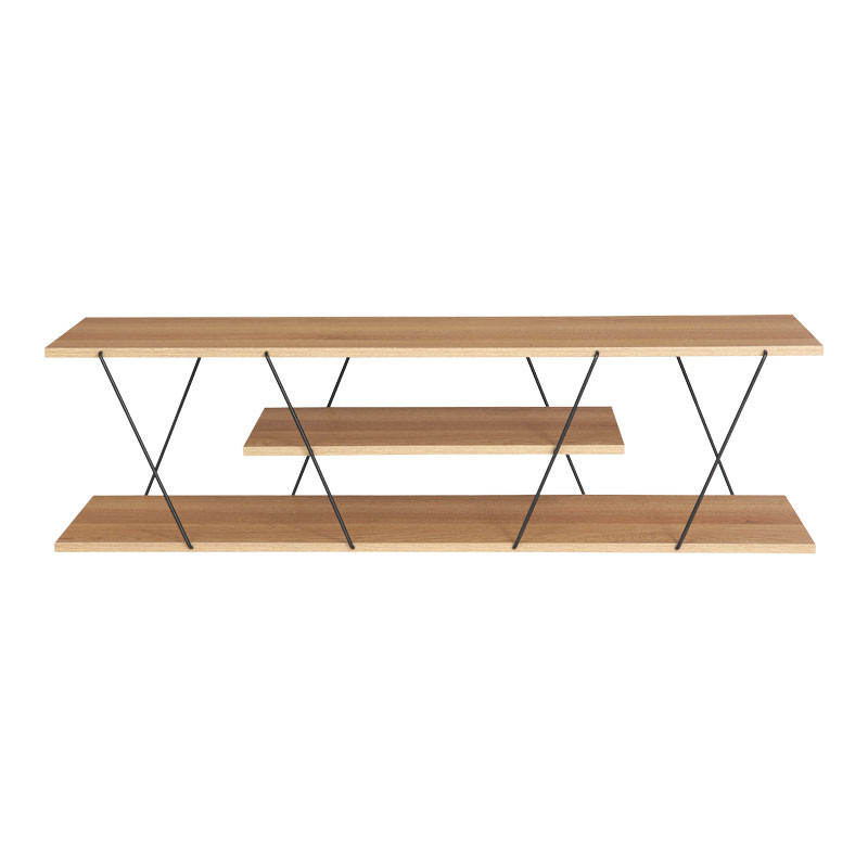 Comoda TV Tars sonoma - negru 120x30x33cm - 3 | YEO