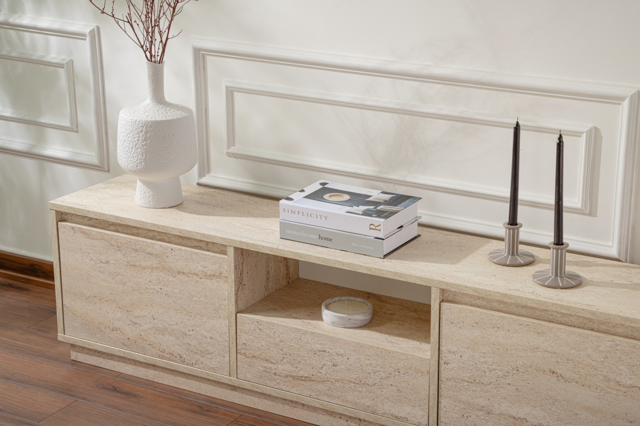 Comoda TV Vanguard Bej - 3 | YEO