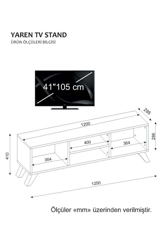 Comoda TV Yaren - Alb - 2 | YEO