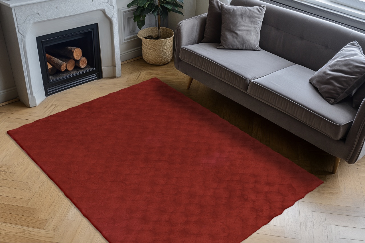 Covor Diamond Cut Rosu 200x290 cm - 2 | YEO