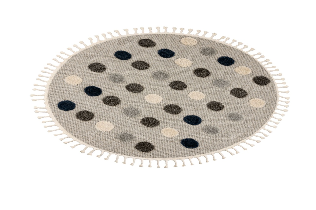 Covor rotund copii Fano Gri 133x133 cm - 1 | YEO