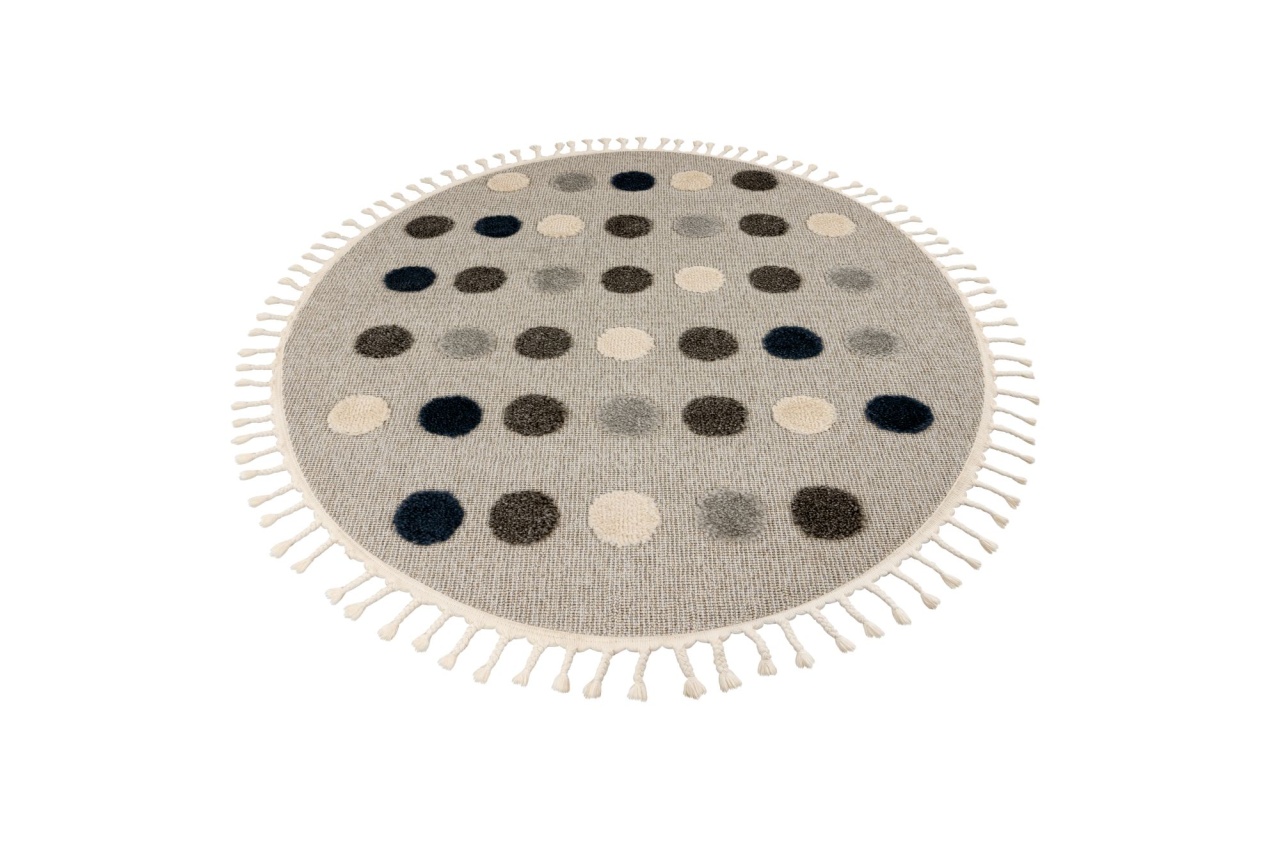 Covor rotund copii Fano Gri 133x133 cm - 4 | YEO