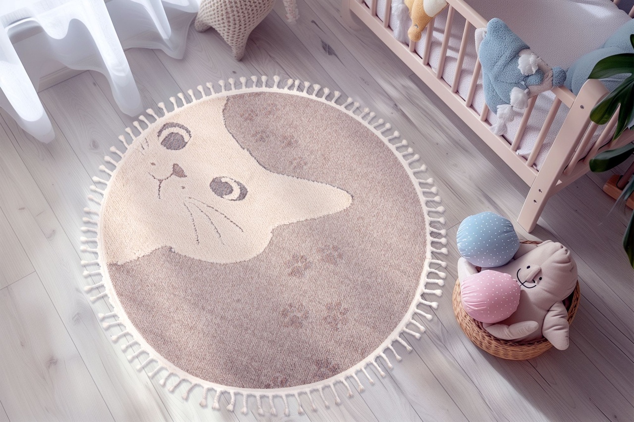 Covor rotund copii Fano Maro 133x133 cm - 3 | YEO
