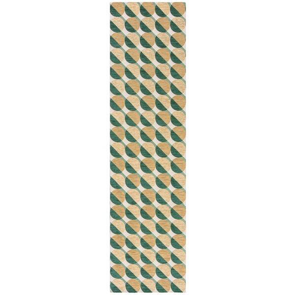 Covor traversa Manhattan Carlos Geo Verde 60X230 cm, Flair Rugs - 1 | YEO