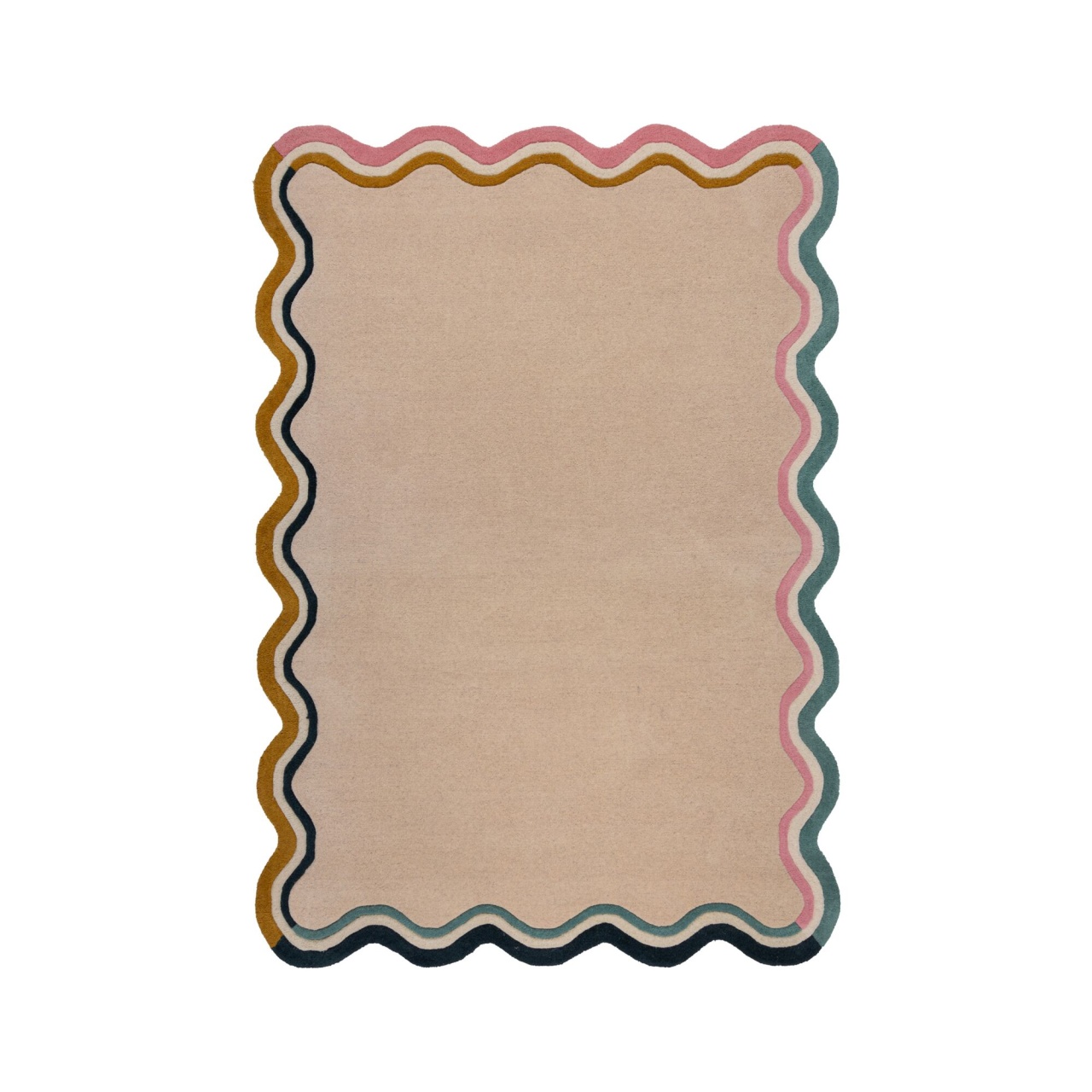 Covor Wool Scallop Crem 120x170 cm, Flair Rugs