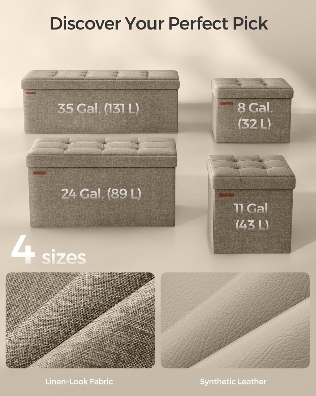 Cufar depozitare Camel Songmics 38 x 110 x 38 cm - 2 | YEO