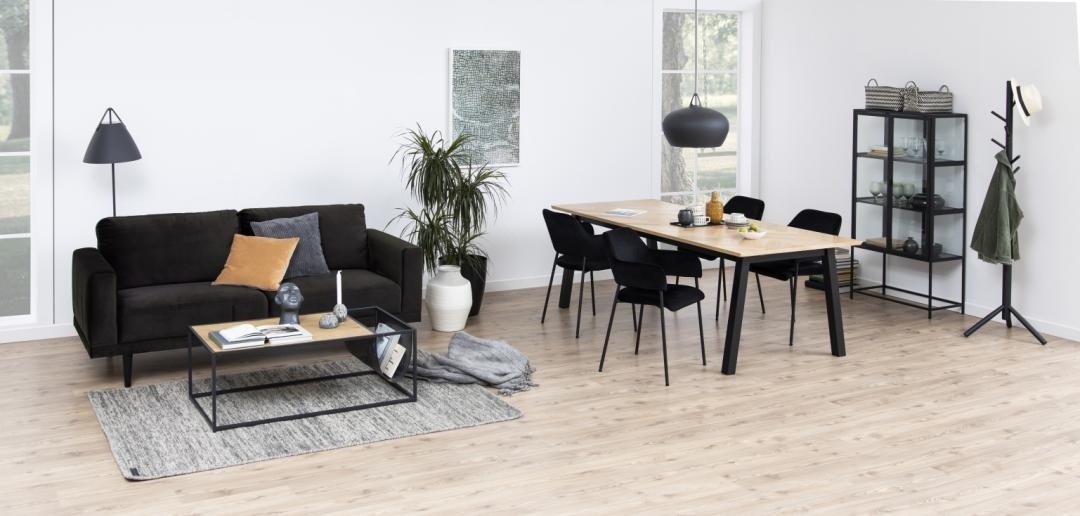 Cuier Bremen, Negru, 176x51x45 cm - Imagine 3