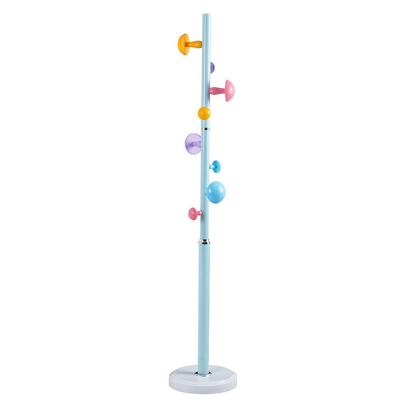 Cuier haine tip pom Violetta metal albastru deschis D31x167cm