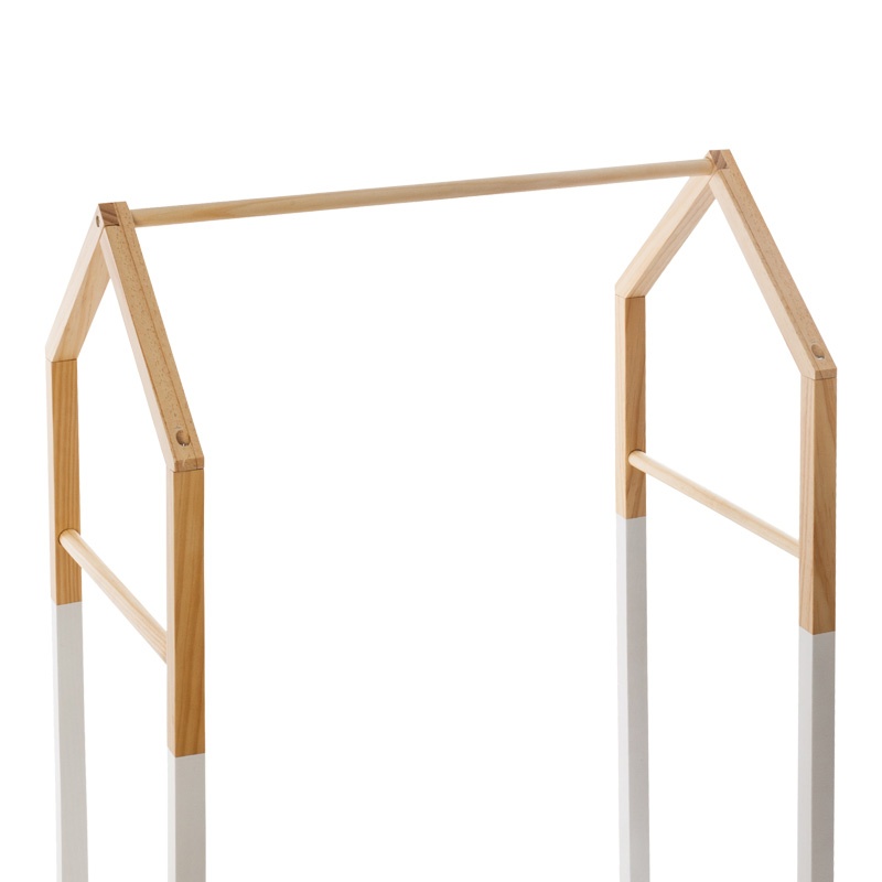 Cuier pentru copii Holen, Pako World, Lemn de pin, Natural-Alb, 60x37x100 cm - 1 | YEO