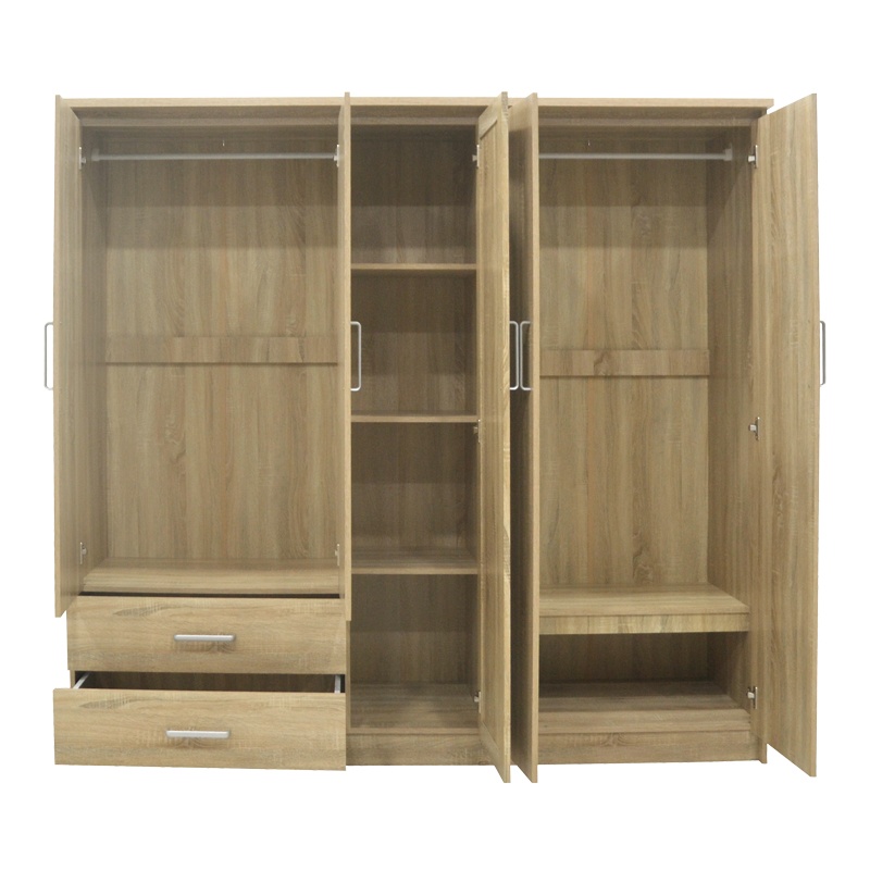 Dulap Olympus, Pako World, 5 usi, Stejar, 198x57x183 cm - 3 | YEO
