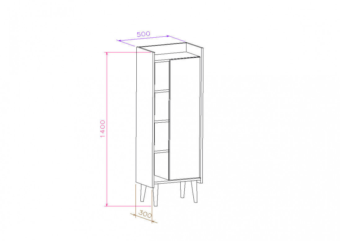 Dulap Pentru Baie LagomoodRuby Oak-Alb - 1 | YEO