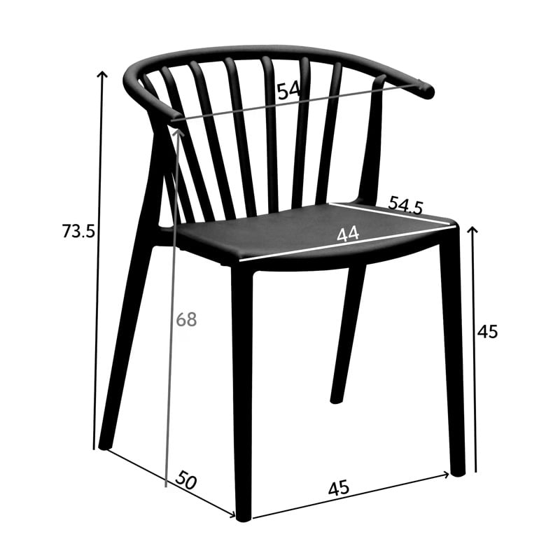 Fotoliu de gradina Armchair Pako World Gri inchis 55x53x73 cm