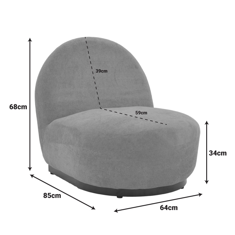 Fotoliu Zenny Teracota 64x85x68 cm