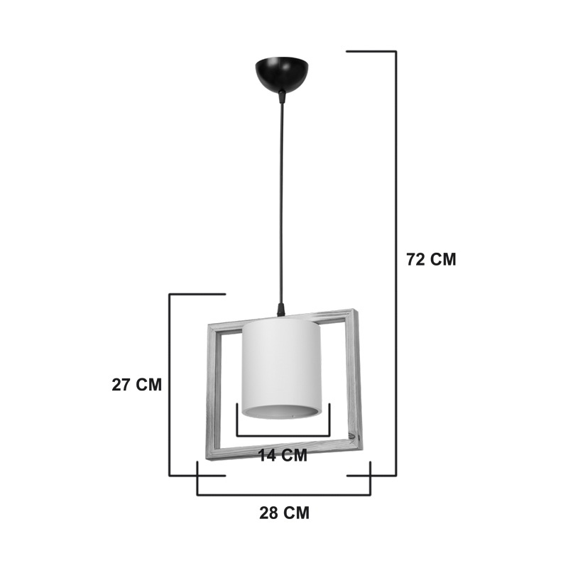 Lampa Sereda, Pako World, E27, Maro-Crem, 28x14x27 cm