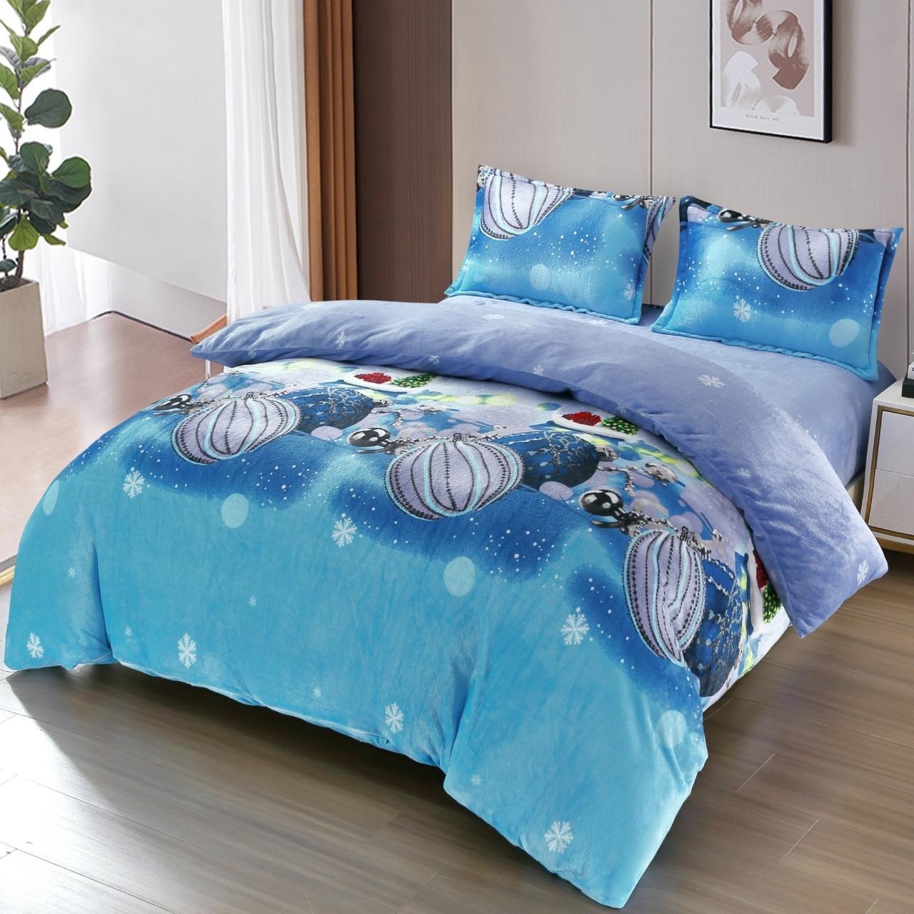 Lenjerie Craciun cu Elastic 180x200 Merry V4 (Cocolino)