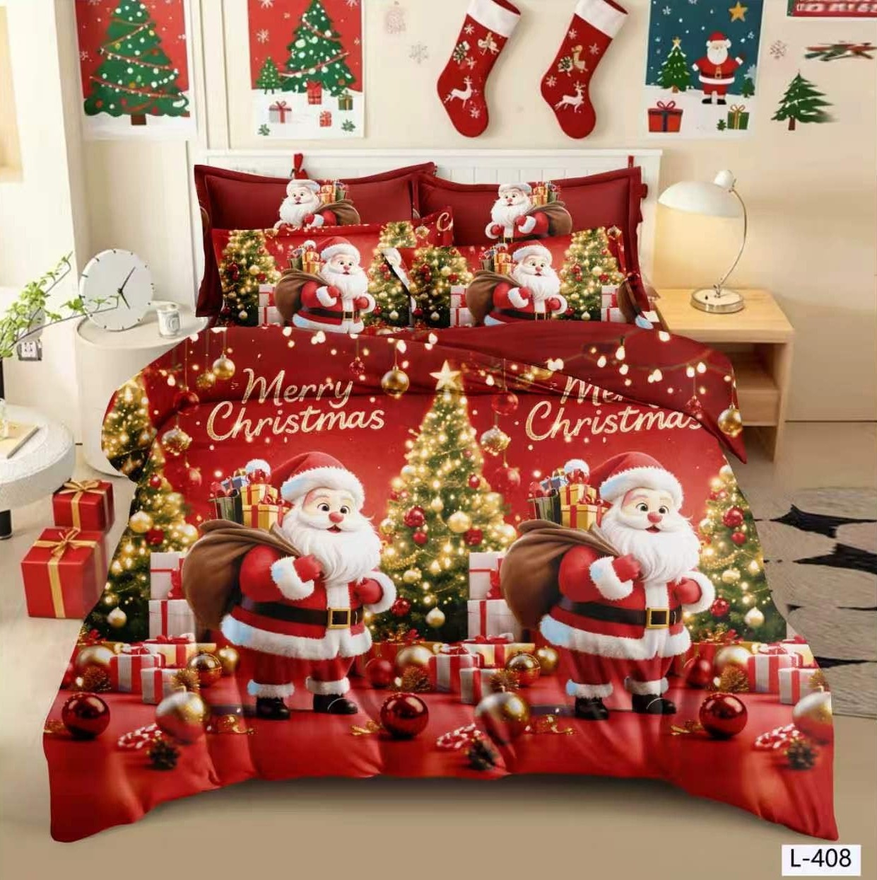 Lenjerie Craciun Winter V56 6 Piese (Finet)