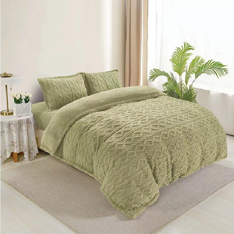 Lenjerie cu Blanita Dreamy V1 Verde 4 piese (Cocolino)