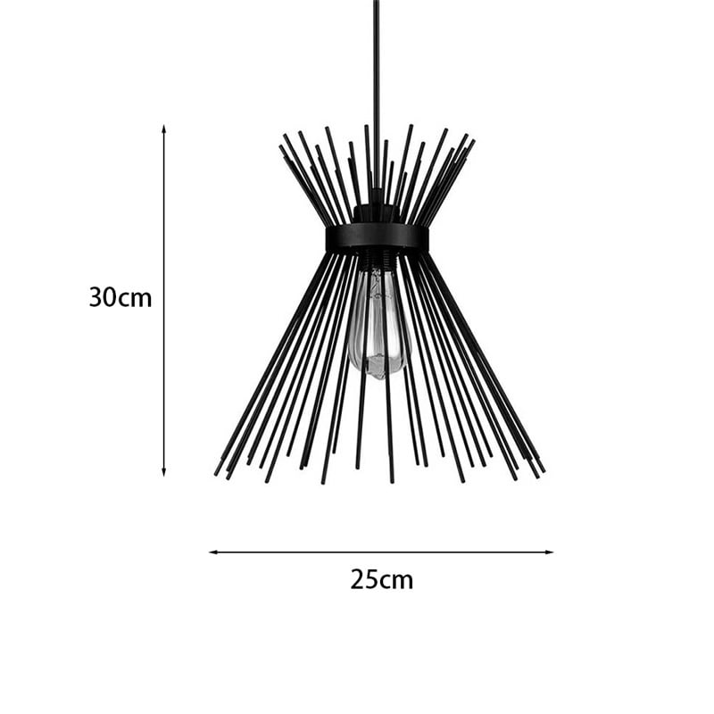 Lustra Candle I Negru 25x25x30 cm