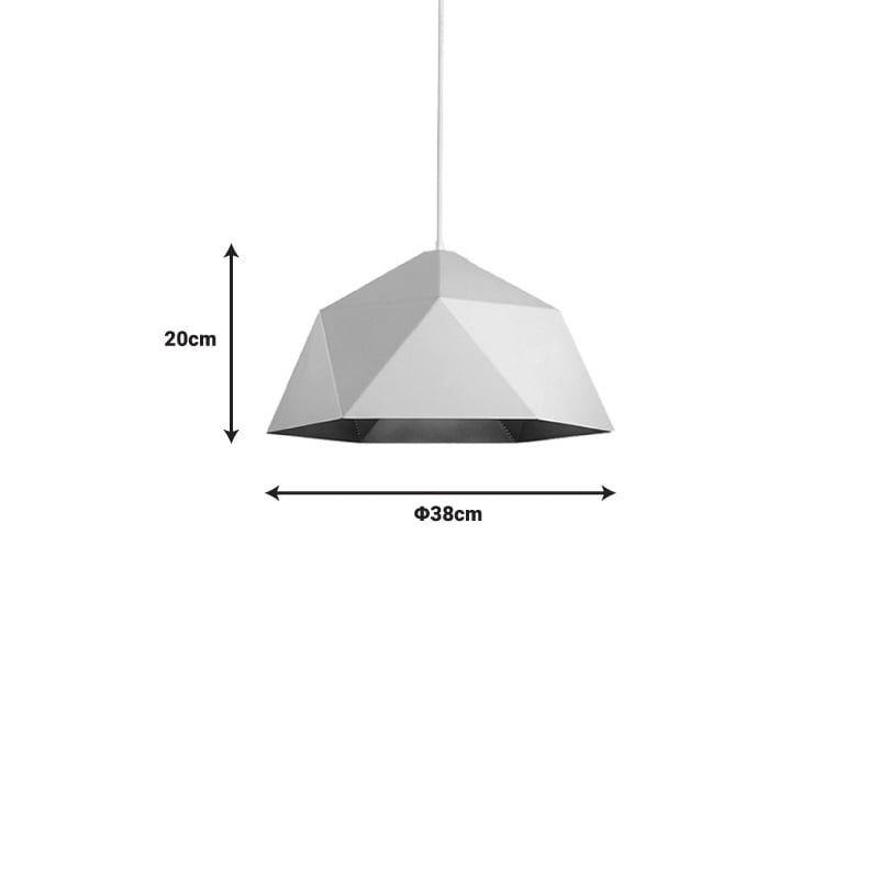 Lustra Hazmi metal alb-auriu 38x38x120 cm