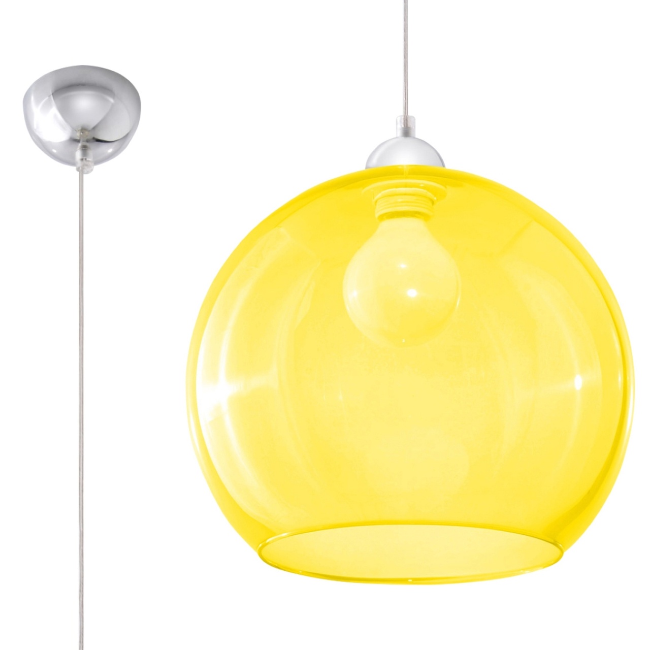 Lustra suspendata Ball Galben 30x30x120 cm