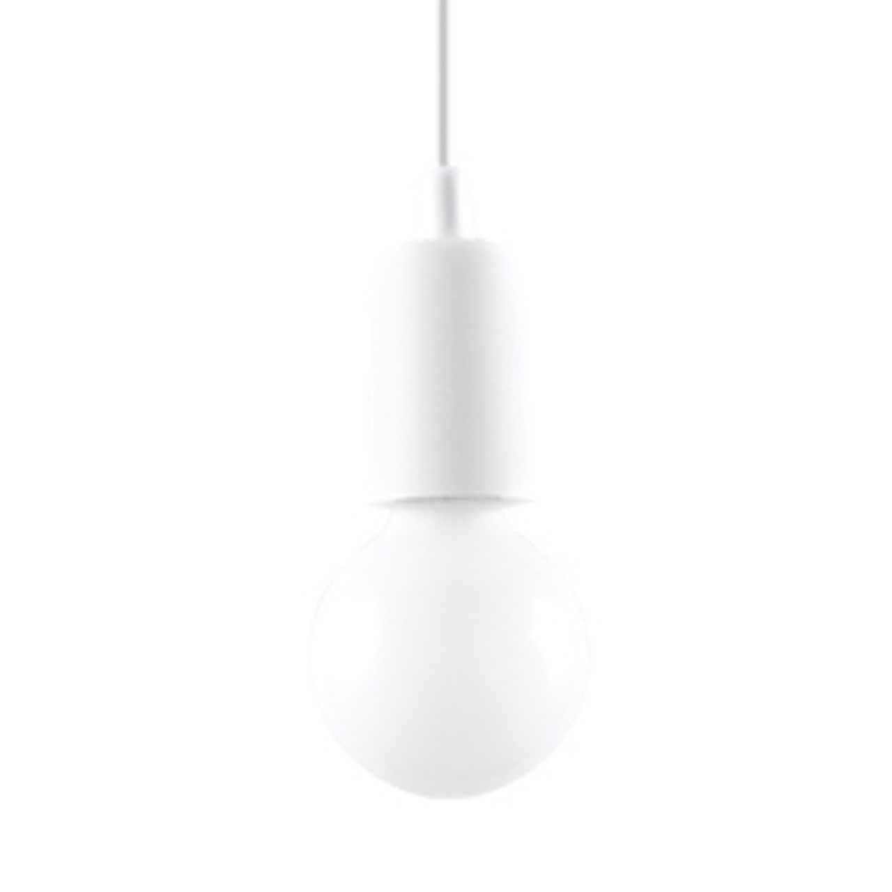 Lustra suspendata Diego Alb 9x9x90 cm