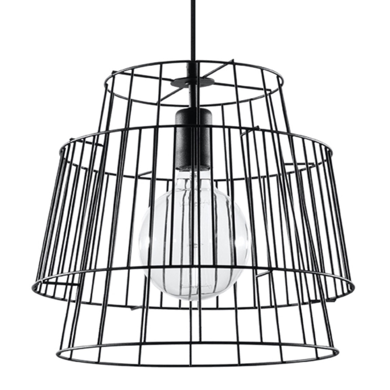 Lustra suspendata Gate Negru 35x35x130 cm