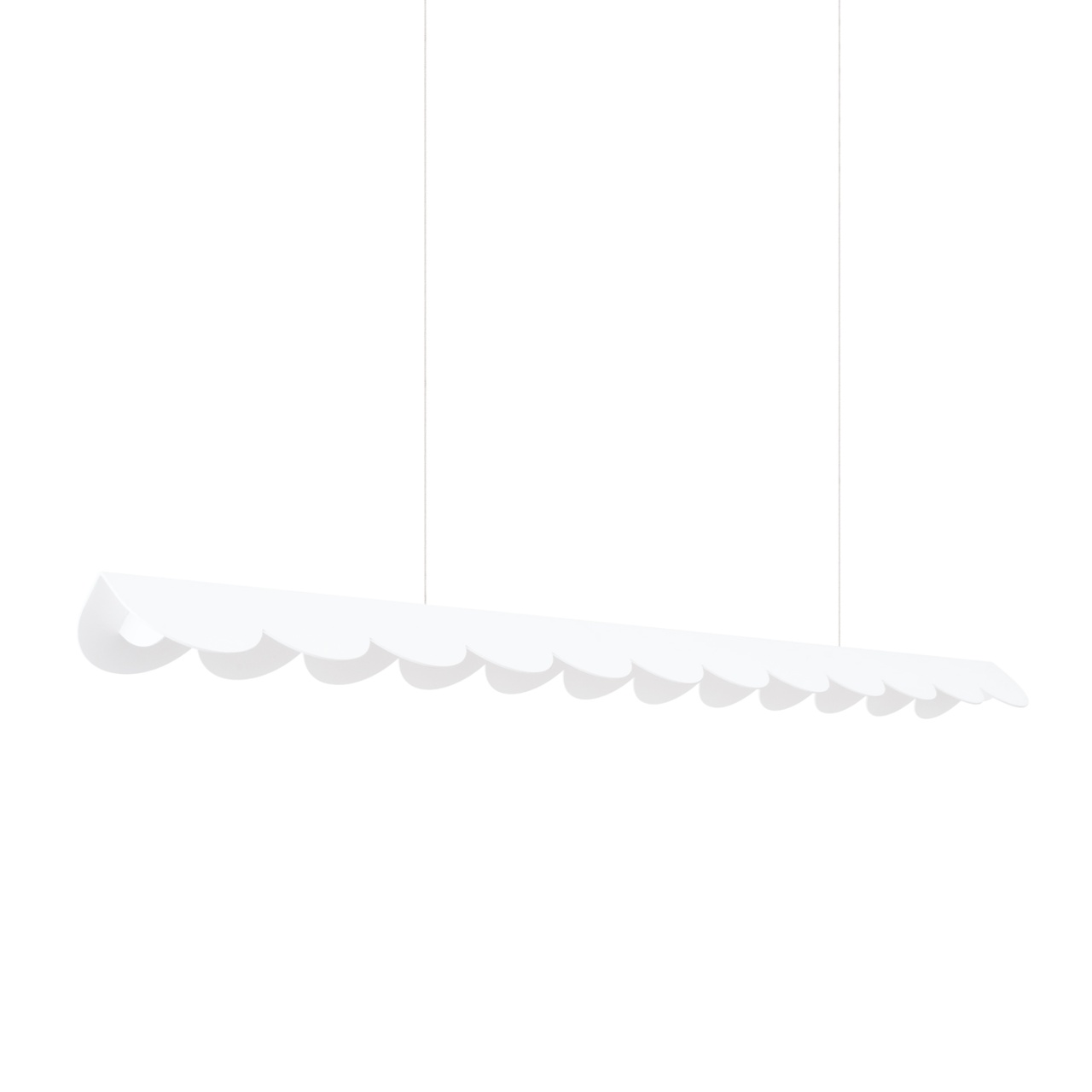 Lustra suspendata LED Biscuit Alb 4000K 131x13x200 cm