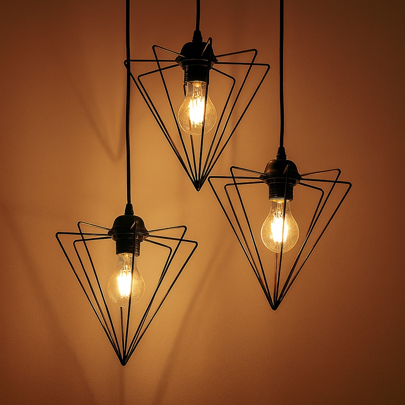 Lustra Tebour Negru 30x30x75 cm