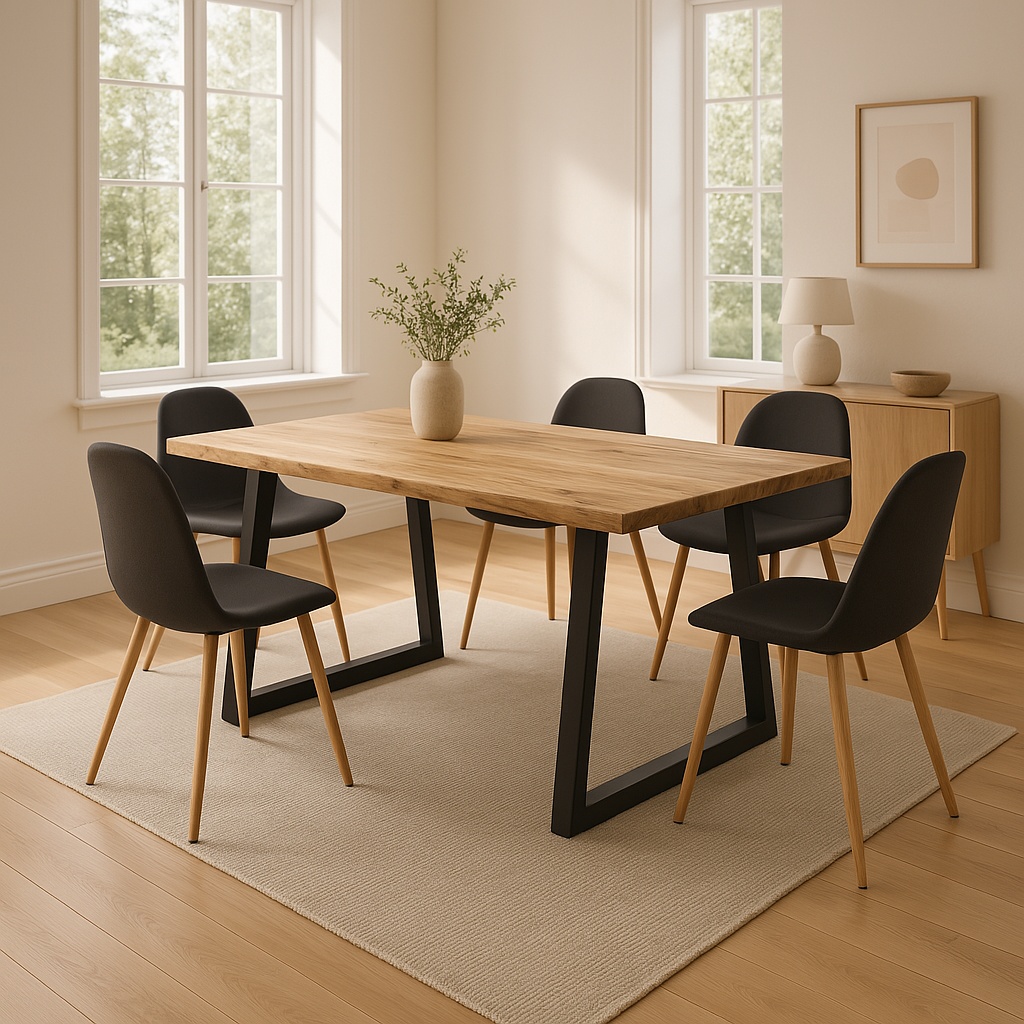 Masa Boho Miles, Pako World, Lemn de salcam grosime 3.7cm, Natural, 140x80x76 cm - 1 | YEO