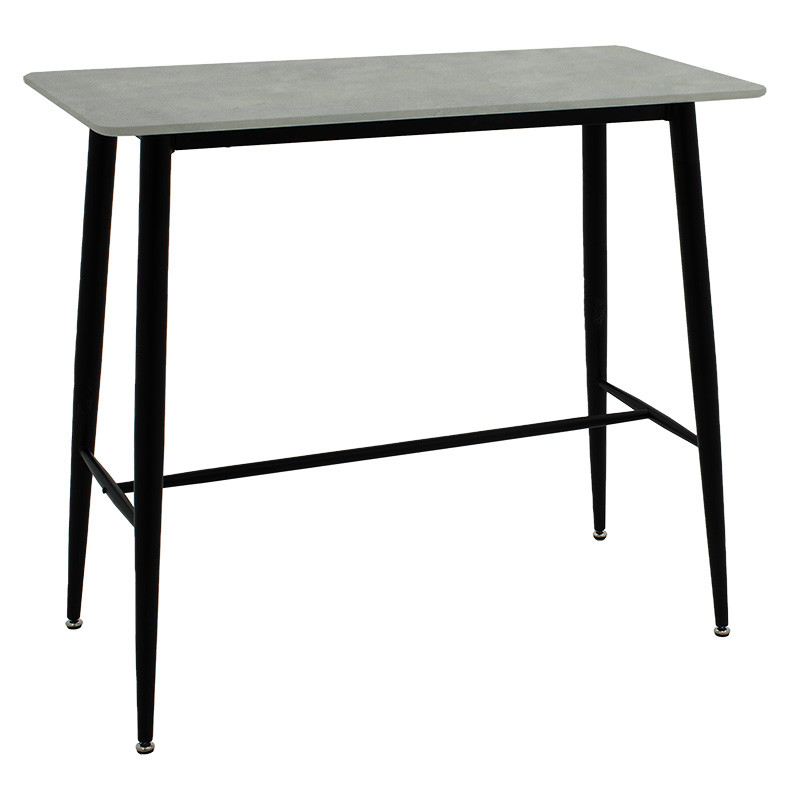 Masa de bar Harriet MDF de culoare ciment - negru 120x60x105cm