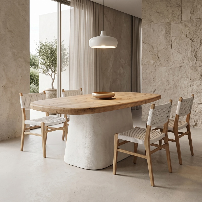 Masa de dining Herona Pako Alb 180x90x78 cm
