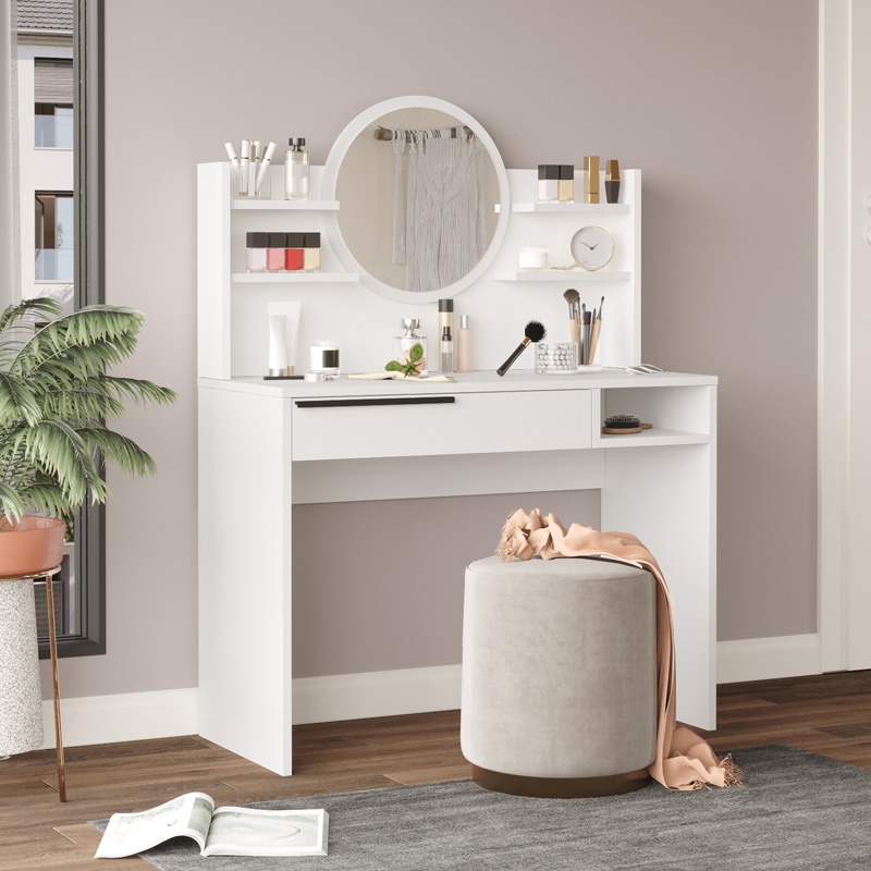 Masa de toaleta Manista, Pako World, Alb, 100x44x119 cm - 1 | YEO