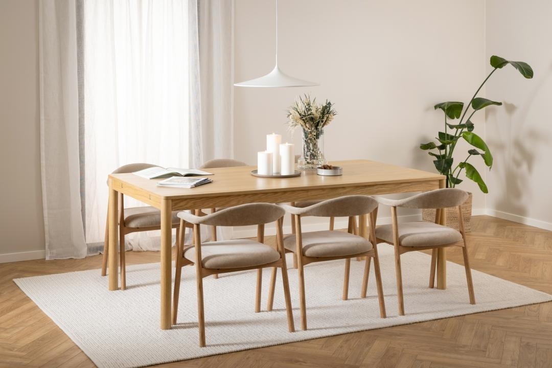 Masa dining Atlantic, Natural, 75x200x100 cm
