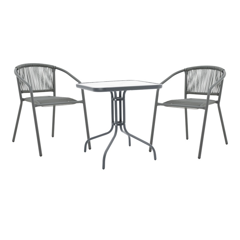 Masa dining Watson-Lindaria, Pako World, Antracit, Metal, 70x70x70 cm
