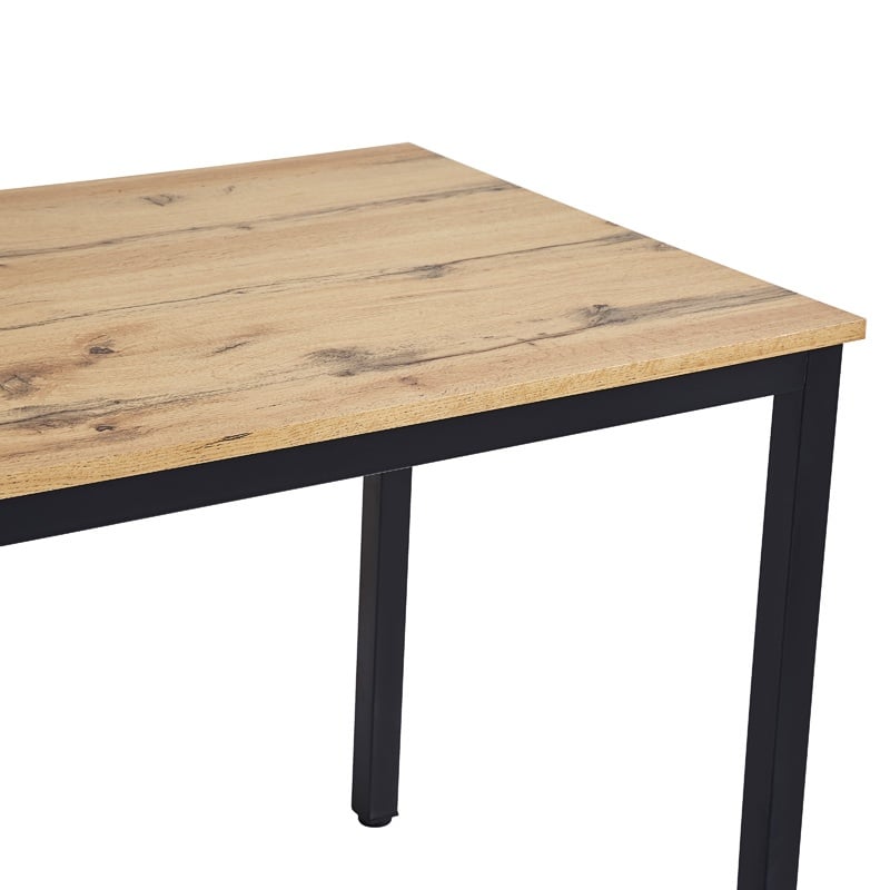 Masa dining Witte, Pako World, MDF, Sonoma cu picioare negre, 110x70x76 cm - 3 | YEO