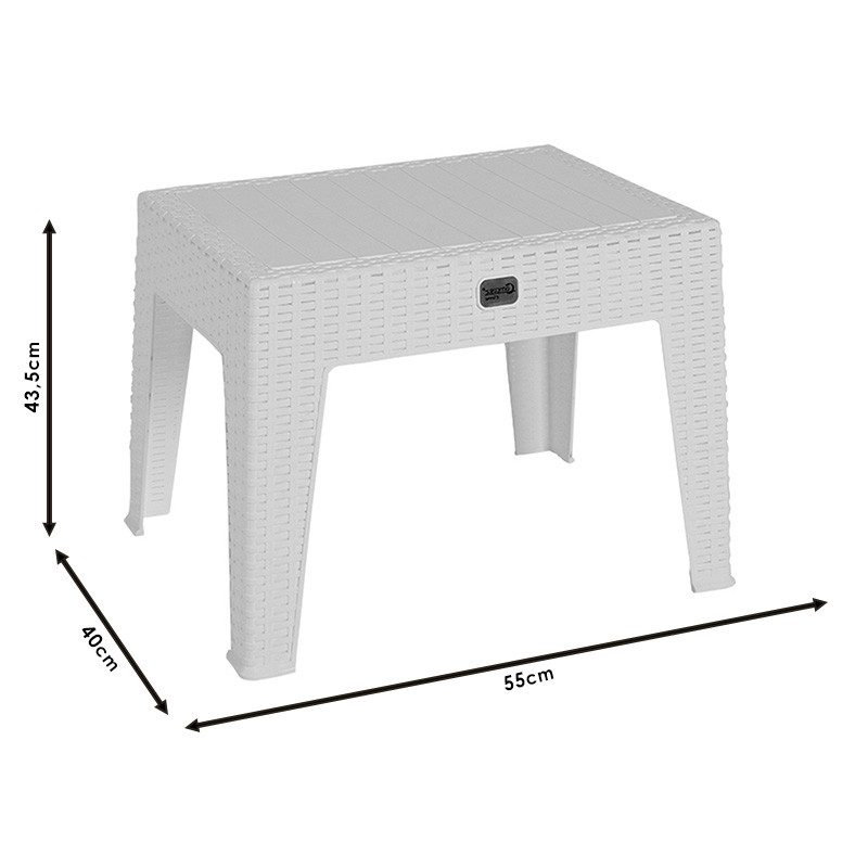 Masa exterior Cosmic plastic culoare antracit 55x40x43.5cm - 2 | YEO