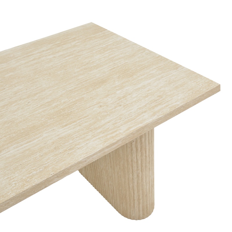 Masa Loozir MDF culoare travertin alb 180x90x75 cm
