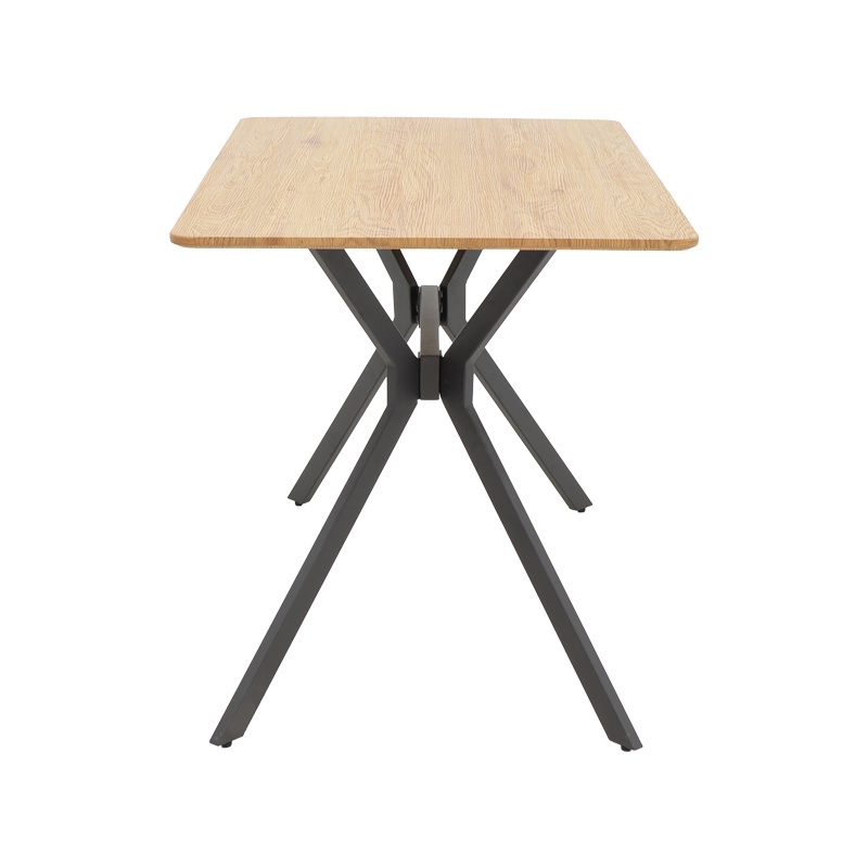 Masa Nerelis MDF naturala si picioare din metal negru 120x70x75 cm - 2 | YEO